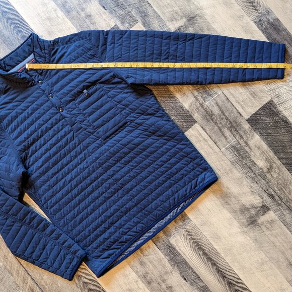 Relwen Windzip Popover Puffer Sweatshirt Jacket Navy Blue Medium - Picture 7 of 8
